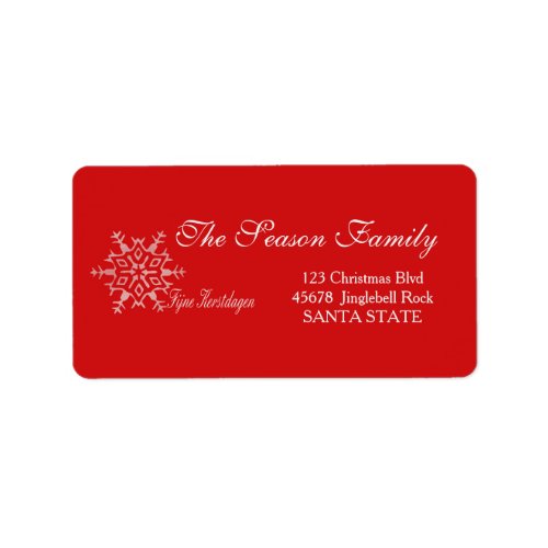 Fijne kerstdagen Holiday Address Label