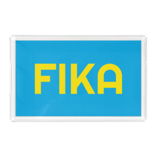 FIKA Bold Yellow and Blue Acrylic Tray