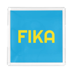 FIKA Bold Yellow and Blue Acrylic Tray