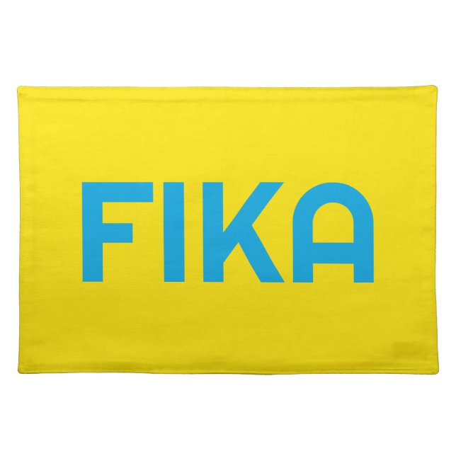 FIKA Bold Yellow and Blue Cloth Placemat (Front)