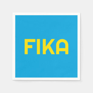 FIKA Bold Yellow and Blue Napkins