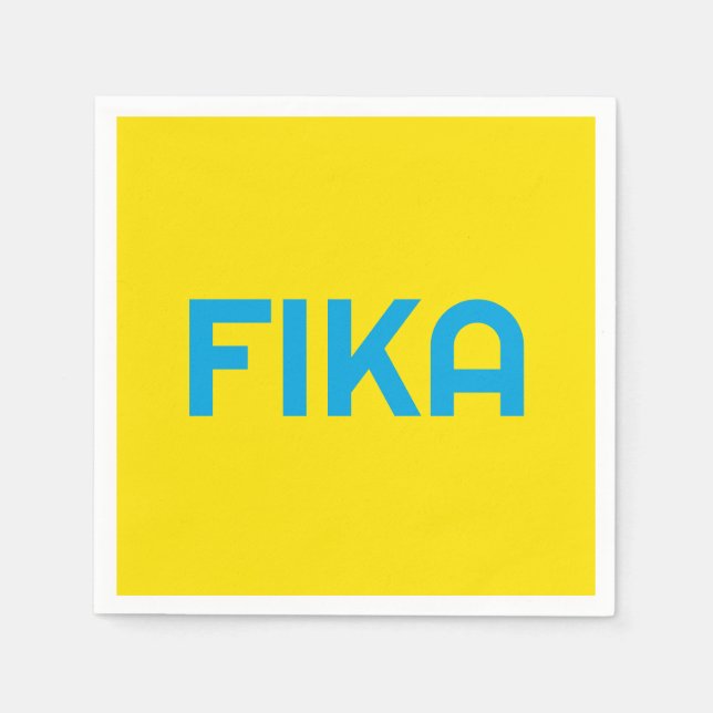 FIKA Bold Yellow and Blue Napkins (Front)