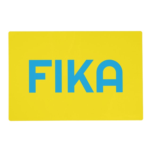 FIKA Bold Yellow and Blue Placemat (Front)