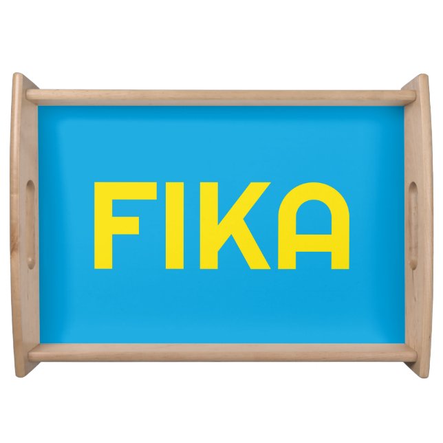 FIKA Bold Yellow and Blue Serving Tray (Front)