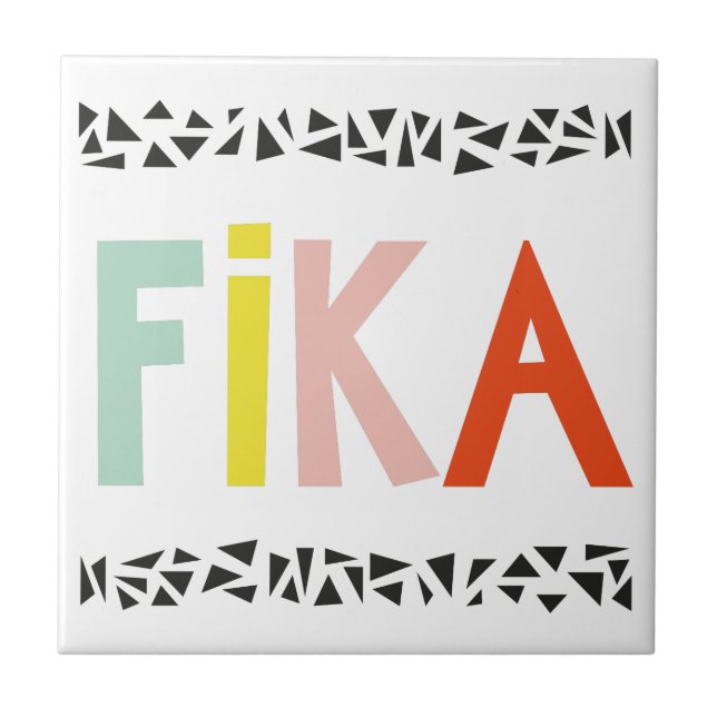 Fika Colors Black Ceramic Tile (Front)