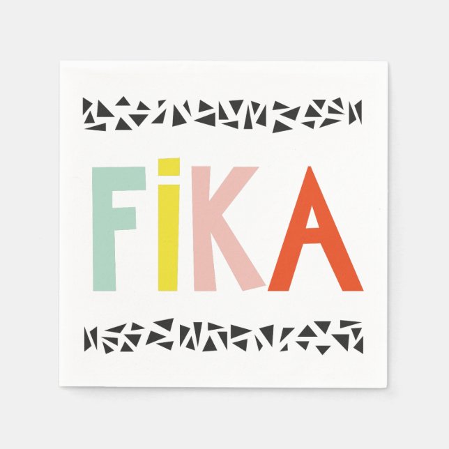 Fika Colors Black Napkins (Front)