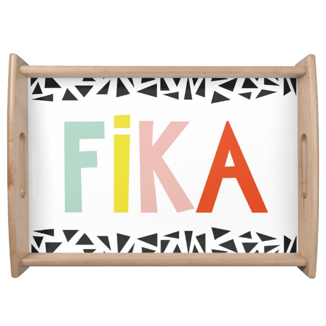 Fika Colors Black Serving Tray (Front)