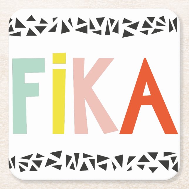 Fika Colors Paper Coaster (Front)
