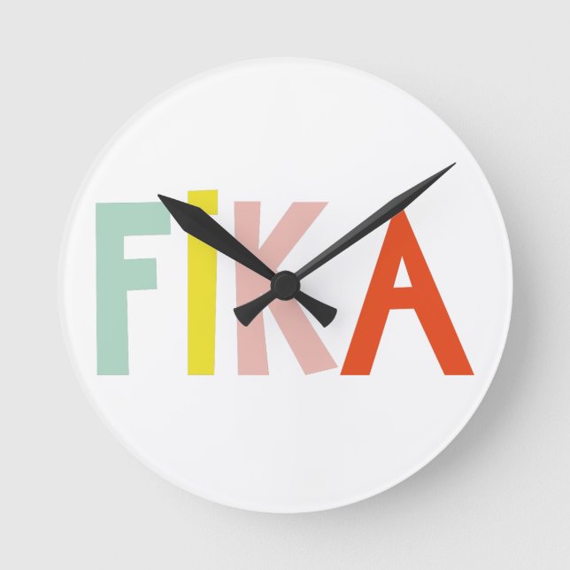 Fika Colors Wall Clock (Front)