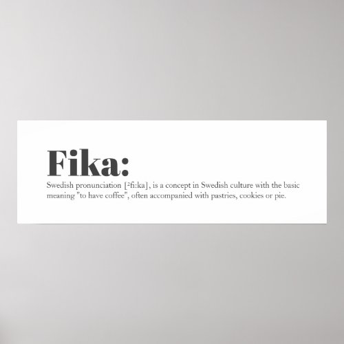FIKA definition Poster