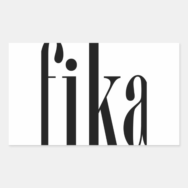 Fika Rectangular Sticker (Front)