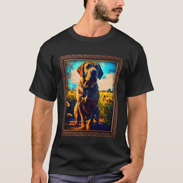 Fila Brasileiro Painting Sunflower Flower Mom Wome T-Shirt (Front)