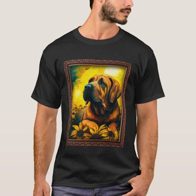 Fila Brasileiro Painting Sunflower Flower Mom Wome T-Shirt (Front)