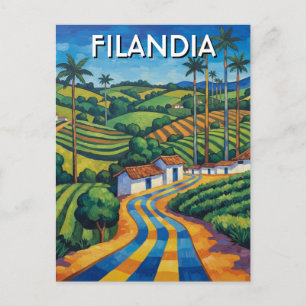 Filandia Colombia Travel Postcard