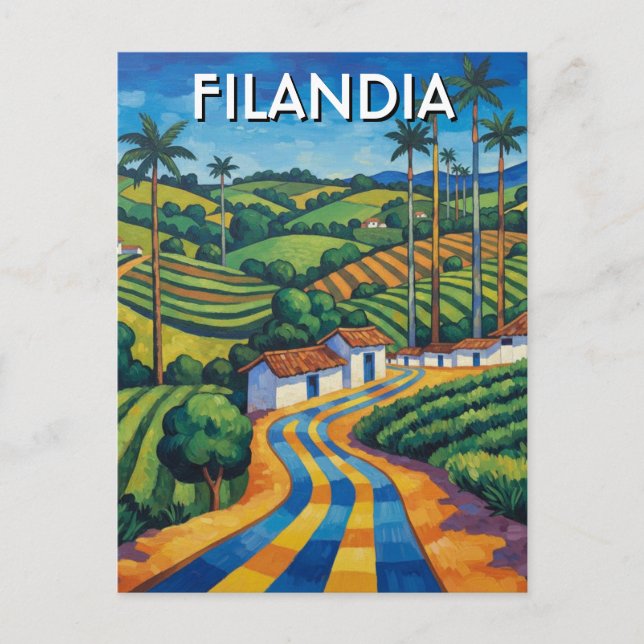 Filandia Colombia Travel Postcard (Front)