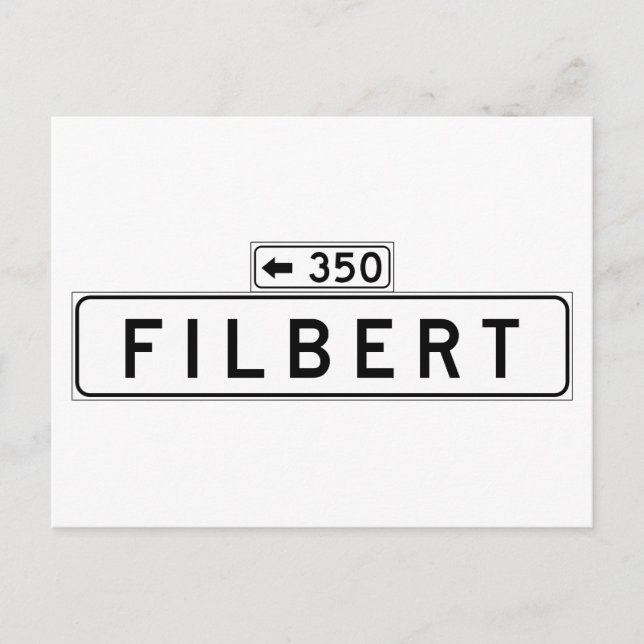 Filbert St., San Francisco Street Sign Postcard (Front)
