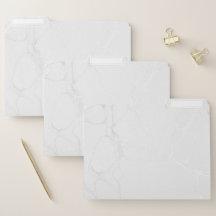 File Folder Set - Marble Silver