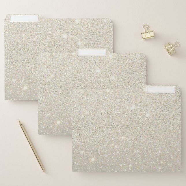 File Folder Set - Sparkling Glitter Gold (Set)