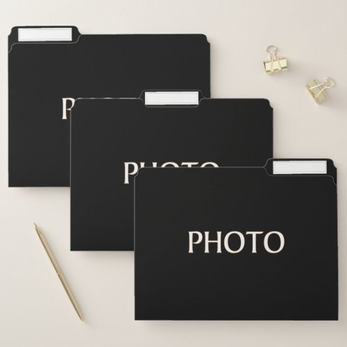File Folder with White text Photo