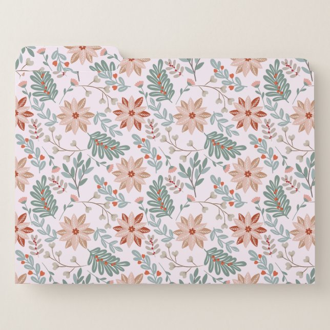 File Folders Floral pattern in boho style (Front Left)