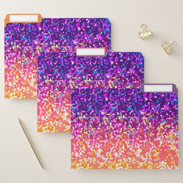 File Folders Glitter Graphic (Set)