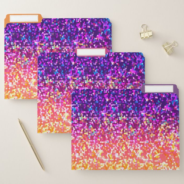 presentation folder glitter