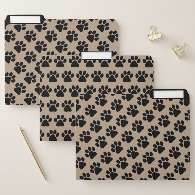 File Folders - Puppy Paw Prints (Set)