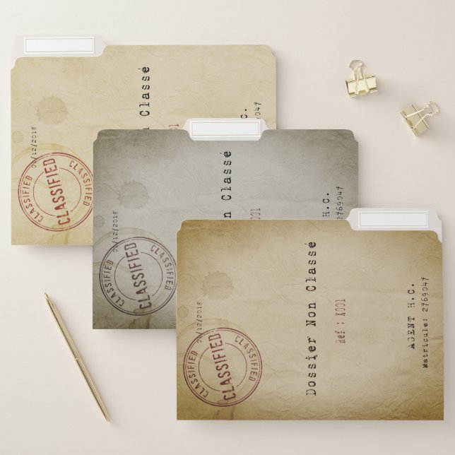 File not classified file folder (Set)