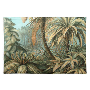 Filicinae by Ernst Haeckel, Vintage Fern Plants Cloth Placemat