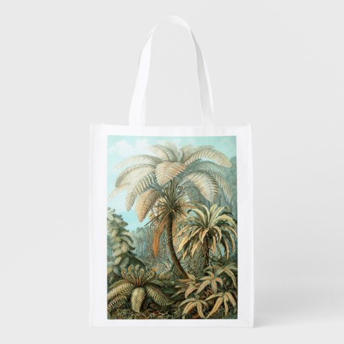 Filicinae by Ernst Haeckel Vintage Fern Plants Grocery Bag