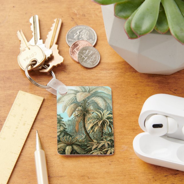 Filicinae by Ernst Haeckel, Vintage Fern Plants Keychain (Desk)