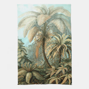 Filicinae by Ernst Haeckel, Vintage Fern Plants Kitchen Towel