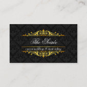 Filigree and Damask Event Planner Business Card (Front)