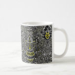 filigree bees coffee mug