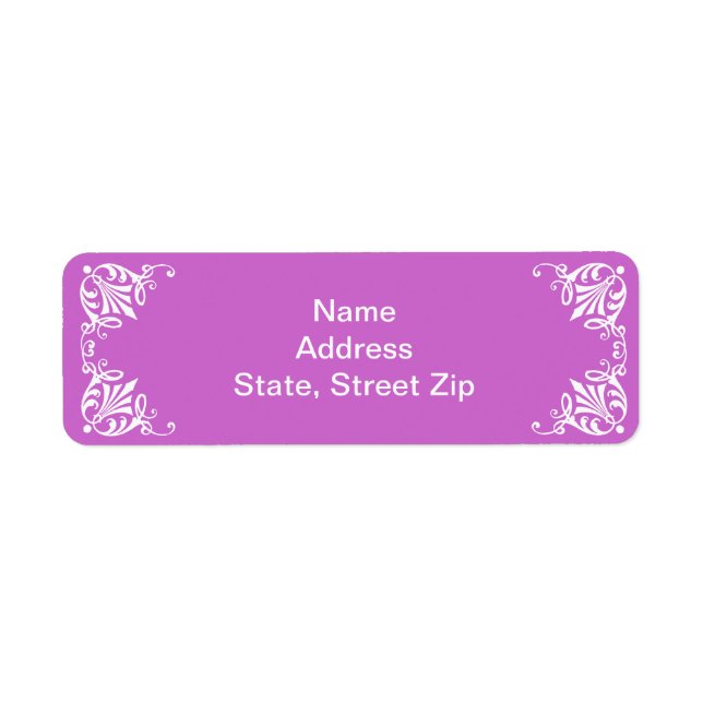 Filigree Border Label (Front)