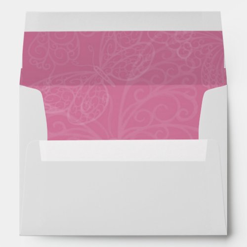 Filigree Butterfly Envelope in Pink