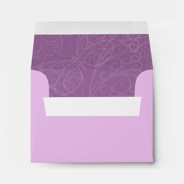 Filigree Butterfly Envelope in Purple (Back (Bottom))
