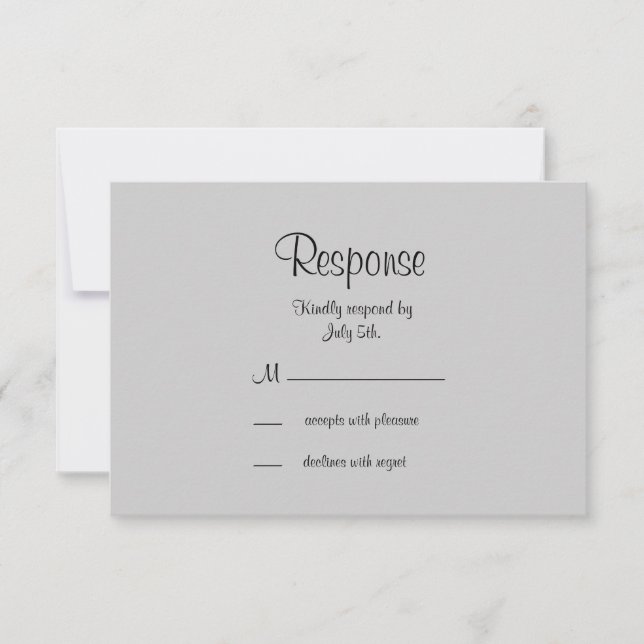 Filigree Butterfly RSVP in Black (Front)