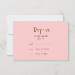 Filigree Butterfly RSVP in Brown Card