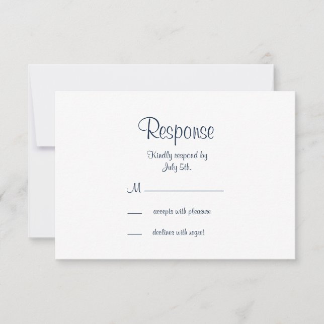 Filigree Butterfly RSVP in Teal (Front)