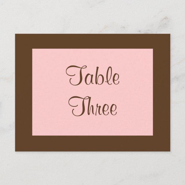Filigree Butterfly Table Number (brown) (Front)