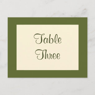 Filigree Butterfly Table Number (olive green)