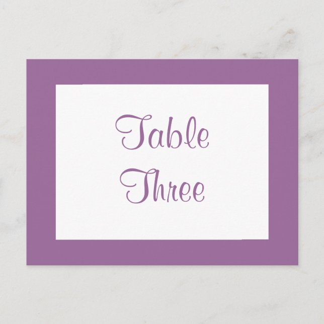Filigree Butterfly Table Number (purple) (Front)