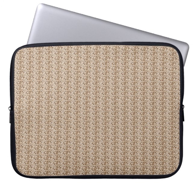 Filigree Cross Design Pattern Laptop Sleeve (Front)