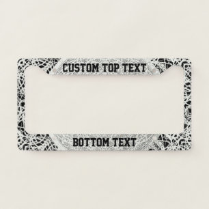 Filigree Design in Silver Color License Plate Frame