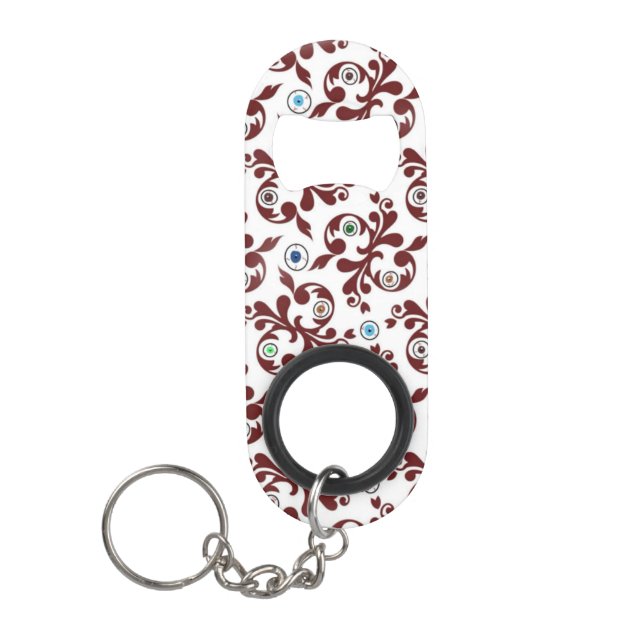 filigree eyes keychain bottle opener (Front)