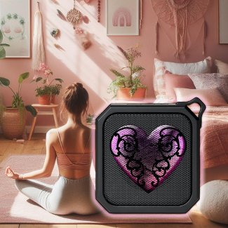 Filigree Goth Pink Heart 