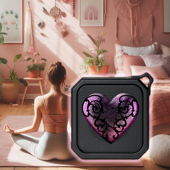 Filigree Goth Pink Heart  Bluetooth Speaker (Creator Uploaded)