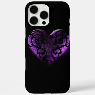 Filigree Goth Purple Heart iPhone 16 Pro Max Case