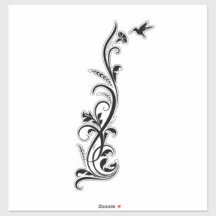 Filigree Hummingbird II Sticker